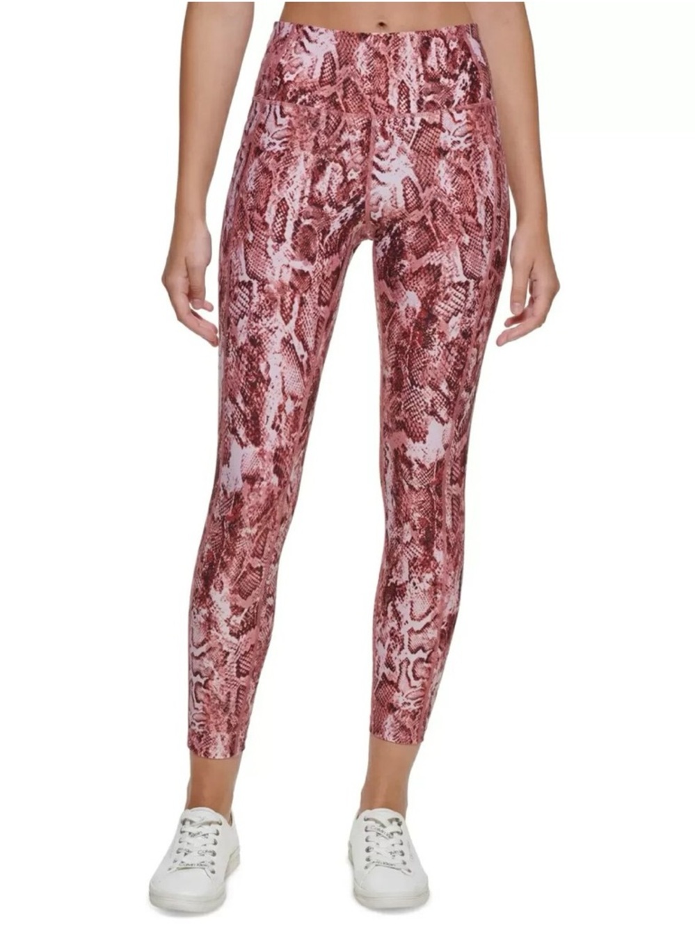 Calvin Klein Pink Snake-Print Performance Leggings